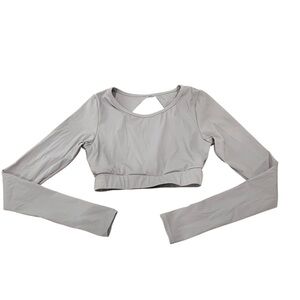 Danysu Women's XS Purple Light Lavender Open Back Crop Backless‎ Workout Gym Top